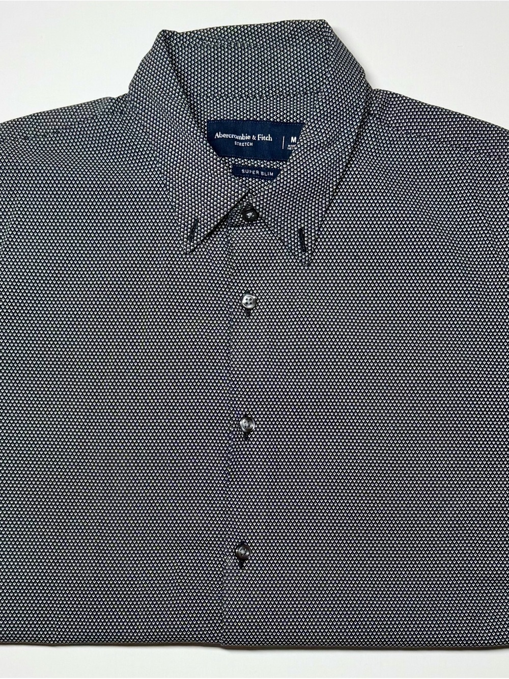 Abercrombie & Fitch Super Slim Stretch Geometric Shirt Men’s Medium